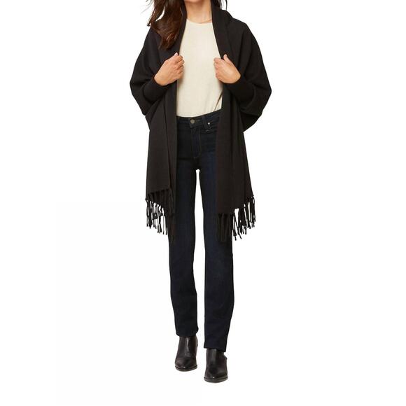 NEW SOIA&KYO miku-s scarf-cardigan in black